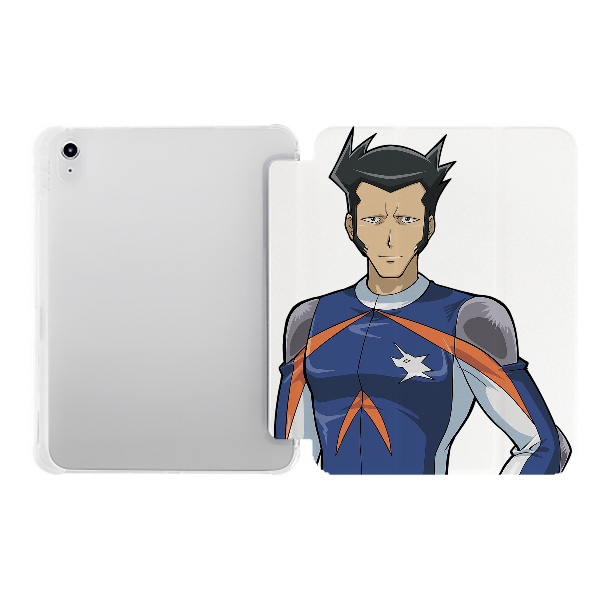 （画像用） 遊☆戯☆王 Yu-Gi-Oh! IPad ケース ペン収納付き 三つ折りスタンド PUレザー×シリコン 対応機種9.5/10.5/10.9インチ